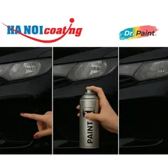 Bình sơn Xịt Xóa Vết Xước Xe Ô tô KIA SOLUTO Màu ĐEN ÁNH KIM code ABP - AURORA BLACK chính hãng DR.PAINT