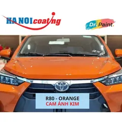 Sơn Xịt Xóa Vết Xước cho xe TOYOTA WIGO Màu CAM ÁNH KIM code R80 - ORANGE chính hãng DR.PAINT