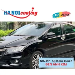 Sơn Xịt Xóa Vết Xước cho xe HONDA CITY màu ĐEN ÁNH KIM mã màu NH731P - CRYSTAL BLACK chính hãng DR.PAINT