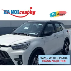Bình Sơn Xịt Xóa Vết Xước Xe TOYOTA RAIZE Màu TRẮNG NGỌC TRAI code W25 - WHITE PEARL chính hãng DR.PAINT