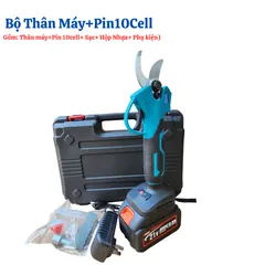 Máy Cắt Tỉa Cành Cây Động Cơ Không Chổi Than Siêu Khỏe LED Hiển Thị Pin  Chất Liệu PVC Kim Loại Lưỡi Thép SK5