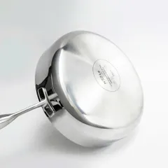 Chảo inox 316 liền khối Haatz HYP524, thành đứng, size 24cm