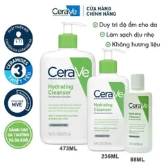 Sữa Rửa Mặt CeraVe Cho Da Thường Đến Khô - Hydrating Cleanser