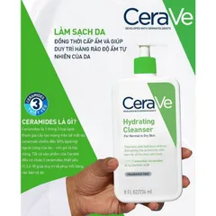 Sữa Rửa Mặt CeraVe Cho Da Thường Đến Khô - Hydrating Cleanser