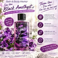 Sữa tắm Bath & Body Works Black Amethyst dưỡng ẩm làm sạch sâu lưu hương thơm 295ml