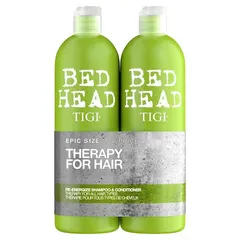 Cặp Dầu Gội TIGI Xanh L&aacute; Level 1 Re-energize Cho Tóc Dầu - Sạch Cực Kỳ Lắm Sâu Cực Sâu, Tươi Mát, Dưỡng Tóc Nhẹ Nhàng, Chăm Sóc Mái Tóc Tóc Tiên Tóc Dầu Hàng Nhập Khẩu - Tày Như Người Tày