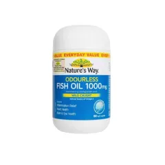 [ Nhập khẩu ] Viên uống dầu cá Odourless Fish Oil 1000mg L/80V NATURE'S WAY Dầu cá thiên nhiên không mùi
