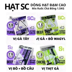 Hạt Cho Mèo SC S1 S2 SC1 SC2 1.5kg Ruốc Và Topping Thịt Sấy - Dinh Dưỡng Hằng Ngày