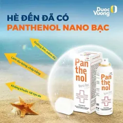 Xịt bỏng Panthenol Nano Bạc hỗ trợ mau lành vết bỏng, vết thương ngoài da, cháy nắng (chai 130g)