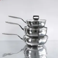 Chảo inox 316 đúc liền khối, sâu lòng, Có Nắp Haatz