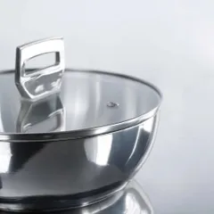 Chảo inox 316 đúc liền khối, sâu lòng, Có Nắp Haatz