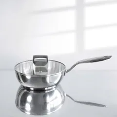 Chảo inox 316 đúc liền khối, sâu lòng, Có Nắp Haatz