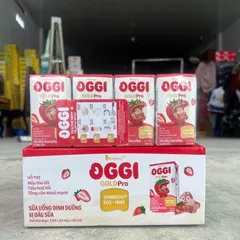 Lốc Sữa Oggi Gold Pro Pha Sẵn 110ml Vị Dâu Sữa | Hỗ Trợ Tiêu Hóa, Hấp Thu Tốt