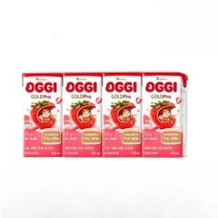Sữa Bột Pha Sẵn Oggi Gold Pro vị trái cây 110ml 4 hộp/ lốc - Hàng chính hãng
