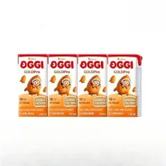 Sữa Bột Pha Sẵn Oggi Gold Pro vị trái cây 110ml 4 hộp/ lốc - Hàng chính hãng