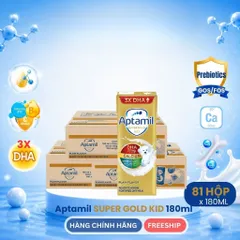 Thùng Sữa dinh dưỡng pha sẵn Aptamil Super Gold KID 180ml