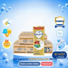 COMBO 2 THÙNG Sữa dinh dưỡng pha sẵn Aptamil Super Gold KID 180ml