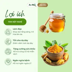 [ Combo 3 sản phẩm Tặng 1 lọ Viên Tinh Nghệ ] - Tinh Bột Nghệ Nguyên Chất 500g