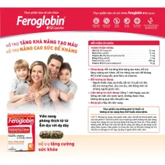 FEROGLOBIN B12 Capsules Bổ Sung Sắt, Kẽm, Axit Folic, B6 Hỗ Trợ Khả Năng Tạo Máu 30 Viên