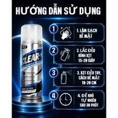 Sơn phủ bóng trong suốt đa năng D-BOND Clear-X nhanh khô cho nhiều bề mặt, bình xịt tiện dụng, phục hồi đồ cũ