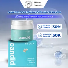 Kem Dưỡng Ẩm Candid B5 Cica 50ml Làm Dịu Da Phục Hồi Da Hư Tổn Cấp Ẩm Nhanh Chóng Cho Da Nhạy Cảm