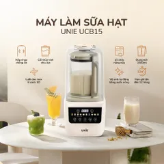 Máy Làm Sữa Hạt Đa Năng Unie UCB15 Dung Tích 1.5L, Dao inox 8 Cánh 3D, Hẹn Giờ, Tạm Dừng, Tự Vệ Sinh