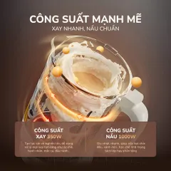 Máy Làm Sữa Hạt Đa Năng Unie UCB15 Dung Tích 1.5L, Dao inox 8 Cánh 3D, Hẹn Giờ, Tạm Dừng, Tự Vệ Sinh