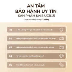 Máy Làm Sữa Hạt Đa Năng Unie UCB15 Dung Tích 1.5L, Dao inox 8 Cánh 3D, Hẹn Giờ, Tạm Dừng, Tự Vệ Sinh