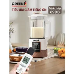Máy Làm Sữa Hạt Tiêu Âm CREEN CR-600 Dung Tích 1,75L, 12 Chức Năng - Hàng Chính Hãng Bảo Hành 2 Năm