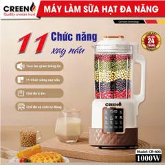 Máy Làm Sữa Hạt Tiêu Âm CREEN CR-600 Dung Tích 1,75L, 12 Chức Năng - Hàng Chính Hãng Bảo Hành 2 Năm