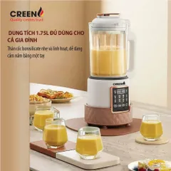 Máy Làm Sữa Hạt Tiêu Âm CREEN CR-600 Dung Tích 1,75L, 12 Chức Năng - Hàng Chính Hãng Bảo Hành 2 Năm
