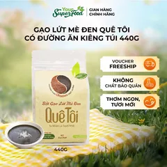 Gạo Lứt Mè Đen Quê Tôi, Có đường và Không đường, Túi 440g - Your Superfood