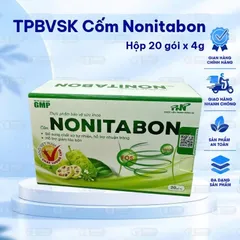 Cốm Nonitabon TPBVSK hộp 20 gói x 4g nhuận tràng, giảm táo bón