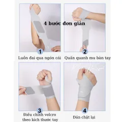 Băng quấn cổ tay Lining LDET189 mỏng nhẹ, phù hợp chơi thể thao, nẹp cổ tay khi chấn thương bong gân
