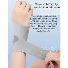 Băng quấn cổ tay Lining LDET189 mỏng nhẹ, phù hợp chơi thể thao, nẹp cổ tay khi chấn thương bong gân