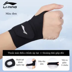 Băng quấn cổ tay Lining LDET189 mỏng nhẹ, phù hợp chơi thể thao, nẹp cổ tay khi chấn thương bong gân