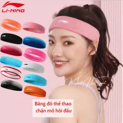 Băng đô thể thao chặn mồ hôi đầu nam nữ Lining băng đô cầu lông yoga chạy bộ phụ kiện thể thao