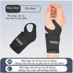 Băng cổ tay AOLIKES mỏng nhẹ nẹp cổ tay, bảo vệ cổ tay khi chơi thể thao