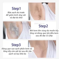 Kem Tẩy Lông Vĩnh Viễn Cho Nam Giới,Kem tẩy lông râu,tay,chân,triệt lông an toàn vĩnh viễn không gây kích ứng 60g