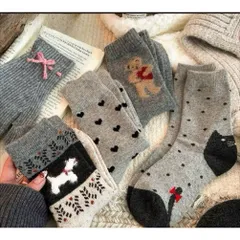 Sét 10 Đôi Tất Vớ Muối Tiêu Họa Tiết Xinh Hình Hoa, Hình Gấu Thoáng Nhẹ(Lẻ 5 Đôi)