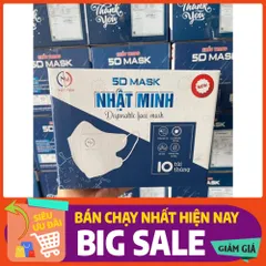 Combo 50 Khẩu trang 5D cao cấp ôm mặt dễ thở