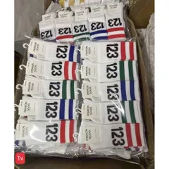 Tất vớ cổ cao Jengiang dày dặn 2 sọc ngang - Tất thể thao UNISEX nam nữ, combo 10 đôi