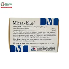 Viên tiểu xanh Micza Blue hộp 100 viên - Giúp lợi tiểu, giảm nguy cơ sỏi tiết niệu, sỏi mật