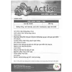 Dung dịch uống Actiso DHG Pharma Giải độc mát gan hộp 10 ống x 10ml