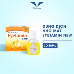 Dung Dịch Nhỏ mắt Eyetamin New Bidiphar 10ML – Hỗ Trợ Giảm Khô Mắt, Mỏi Mắt