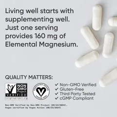 Magnesium Glycinate 160mg - Hỗ trợ giấc ngủ giảm căng thẳng và ổn định tâm trạng chính hãng Mỹ