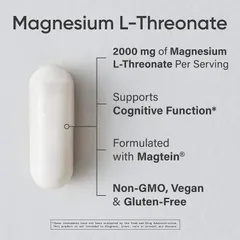 Magnesium L-Threonate 2000mg - Làm dịu hệ thần kinh giảm căng thẳng cải thiện giấc ngủ chính hãng Mỹ
