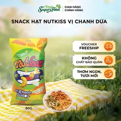 Snack Nutkiss Your Superfood – Combo Vị Chanh Dừa, Tokbokki, Phô Mai 30g, Bánh Ăn Vặt Cho Bé