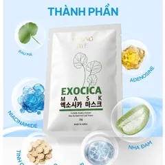 [KOREAN] MẶT NẠ RAU MÁ EXOCICA 28G/MIẾNG – EXOCICA MASK, LÀM DỊU, CẤP ẨM, GIÚP DA MỀM MỊN, PHÙ HỢP DA YẾU VÀ DA NHẠY CẢM