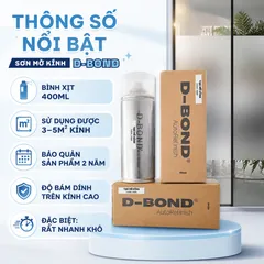 Sơn Tạo Hiệu Ứng Mờ Kính D-BOND, chống tia UV, tạo không gian riêng tư cho phòng khách, phòng ngủ, phòng tắm - 400ml